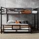 preview thumbnail 3 of 24, L-shaped Metal Twin over Full Size Bunk Bed