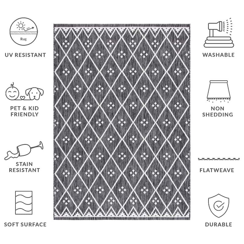 SAFAVIEH Courtyard Mauriceta Indoor/ Outdoor Waterproof Patio Backyard Rug