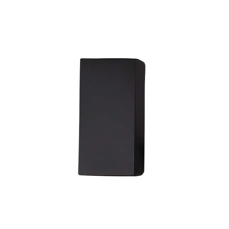 Ambiance Carbon Matte Black Small Rectangle Open Top & Bottom Wall Sconce