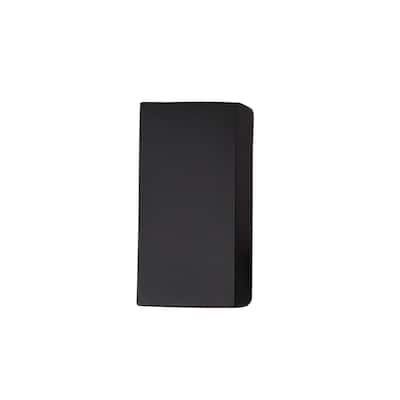 Ambiance Carbon Matte Black Small Rectangle Open Top & Bottom Wall Sconce