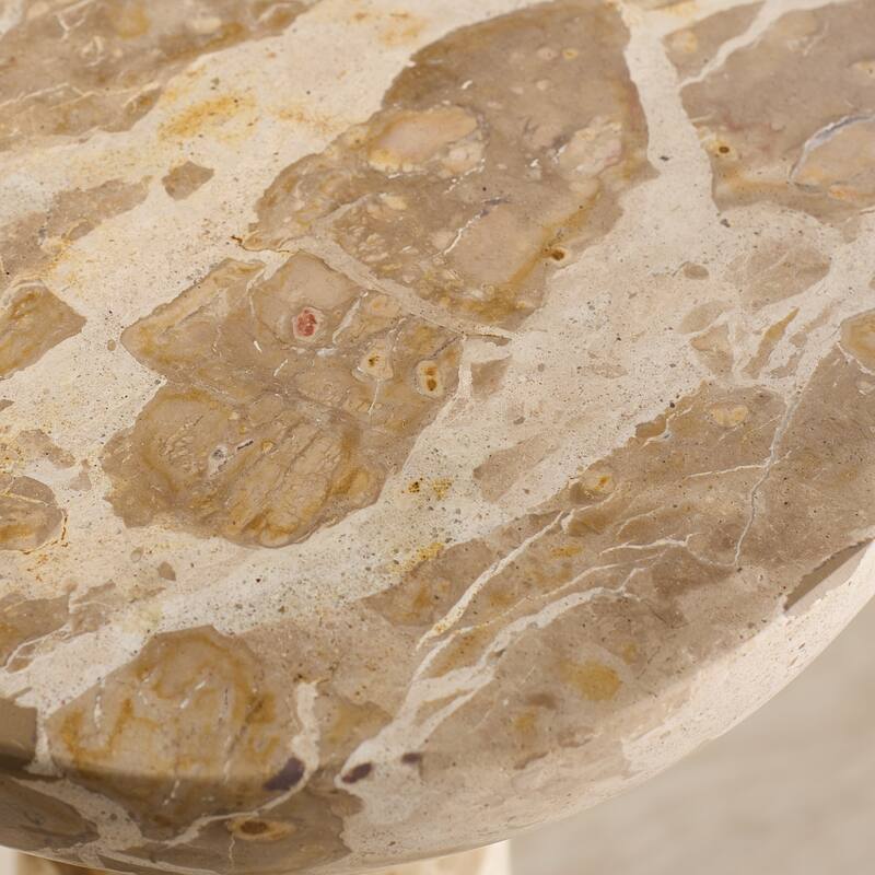 SAFAVIEH Couture Glendale Round Marble Accent Table - 10"W x 10"D x 20"H