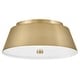 preview thumbnail 1 of 4, Lark 83513 Tess 2 Light 14" Wide Flush Mount Ceiling Fixture Lacquered Brass