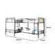 preview thumbnail 6 of 4, Twin over Full Bunk Bed with Safety Guard Rails, Sandy Black and Dark Bronze