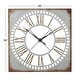 preview thumbnail 16 of 14, Gray Metal Cutout Decorative Wall Clock with Brown Distressing