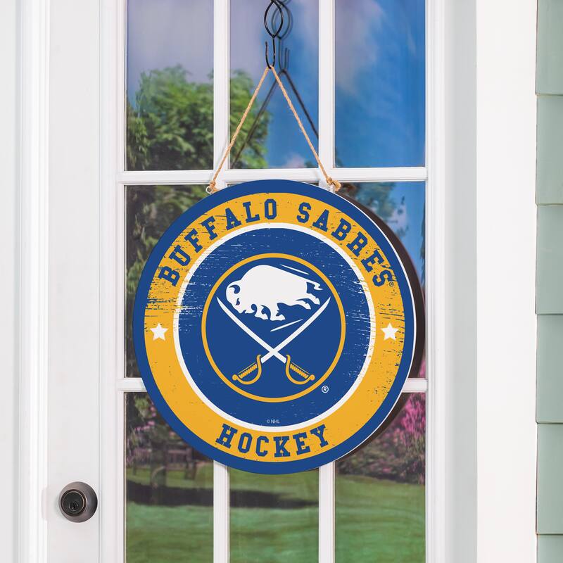 Buffalo Sabres Wooden Door Decor Wall Sign - Multi-Color