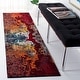 preview thumbnail 12 of 42, SAFAVIEH Glacier Liliana Watercolor Modern Abstract Rug 2'3" x 10' Runner - Red/Orange - Runner