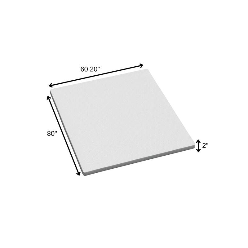 2" White Gel Memory Foam Cooling Queen Mattress Topper