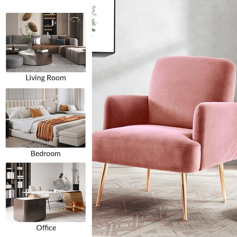 Ferrera Comfy Accent Armchair with Recessed Arms Set of 2