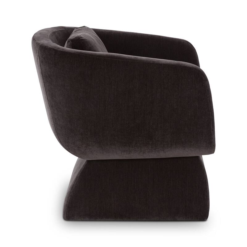 Zeno Chenille Velvet Fabric Lounge Chair