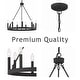 preview thumbnail 6 of 25, Acroma 9 - Light Modern Farmhouse Wagon Wheel Chandelier-UL - N/A