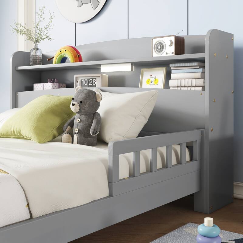 Full Pine Wood Bed with Innovative Features for Ultimate Comfort
