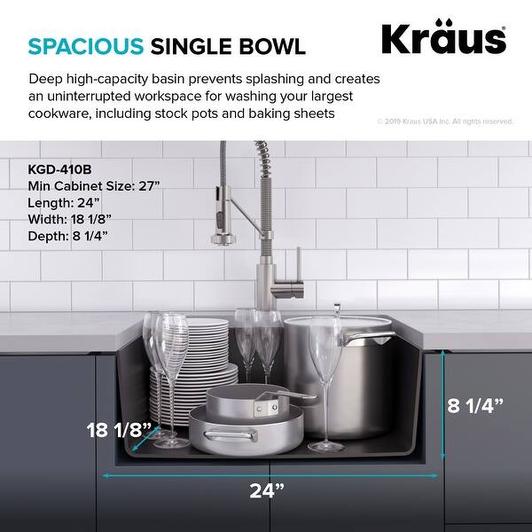 kitchen sink size for 24 inch cabinet kraus granite 24 inch 1 bowl undermount drop in kitchen sink kitchen sink size for 24 inch cabinet kraus granite 24 inch 1 bowl undermount drop in kitchen sink