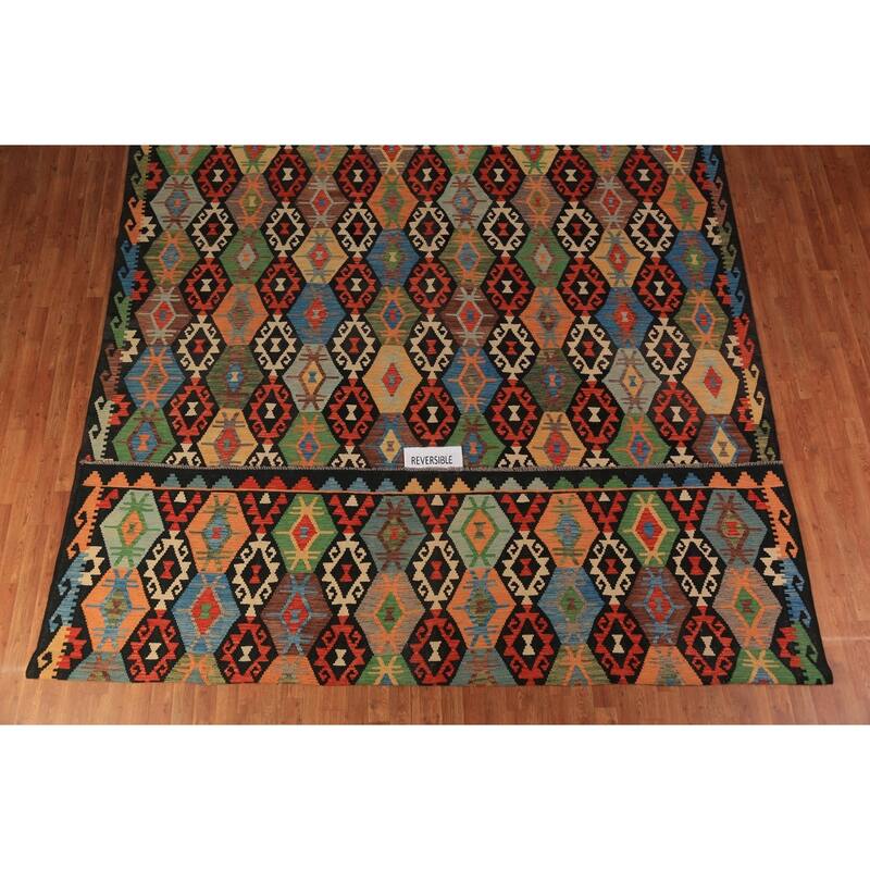 Kilim Oriental Large Area Rug Flatweave Wool Carpet - 10'3" x 16'2"