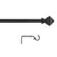 preview thumbnail 11 of 16, Acroma Streamlined Adjustable Curtain Rod Black