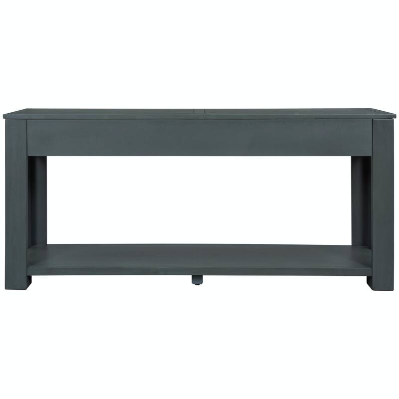 Entryway Console Table: Storage Drawers, Bottom Shelf