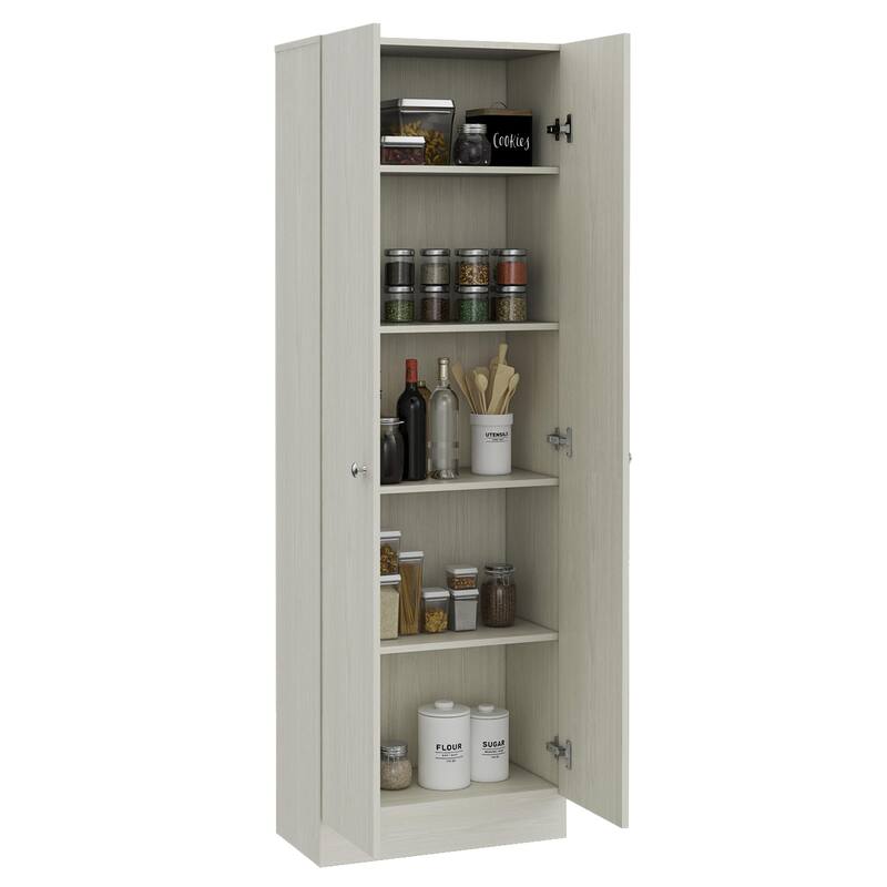 Storage Cabinet Pipestone, Double Door, Black Wengue Finish,High quality and durable