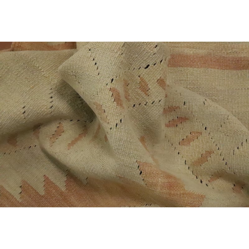 Hand Woven Oriental 100% Wool Carpet Southwestern Tribal Oranges & Rust Kilim Area Rug - 6' 0'' X 3' 8''