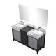 preview thumbnail 142 of 157, Lexora Zilara Bathroom Vanity Complete Set in Black and Grey with Faucet