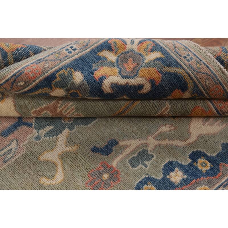 Sage Green Kazak Accent Rug Hand-Knotted Wool Carpet - 3'11" x 5'10"