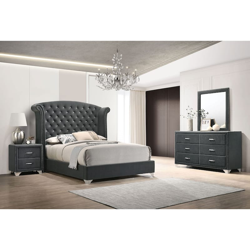 Melody 4-piece Tufted Upholstered Bedroom Set