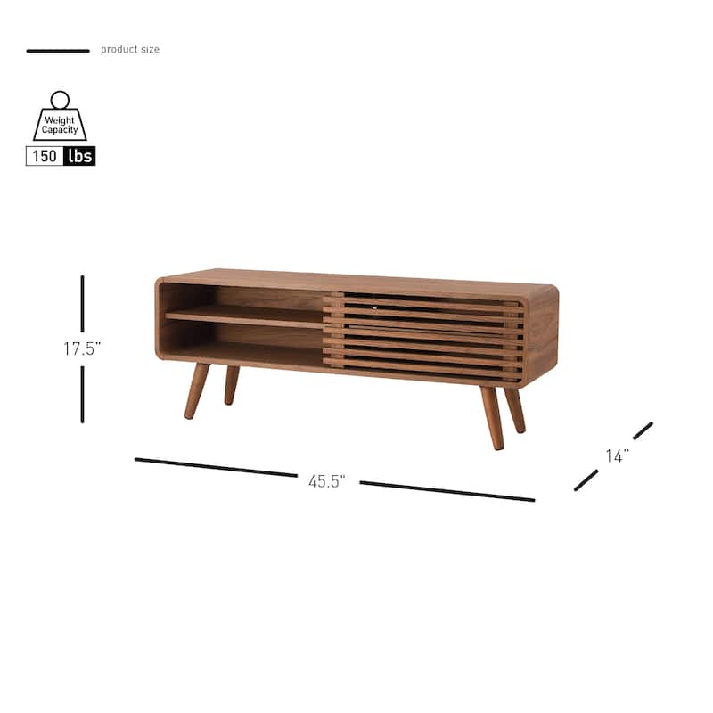 NPD Furniture Wilson 46 Inch KD Slat Low TV Stand