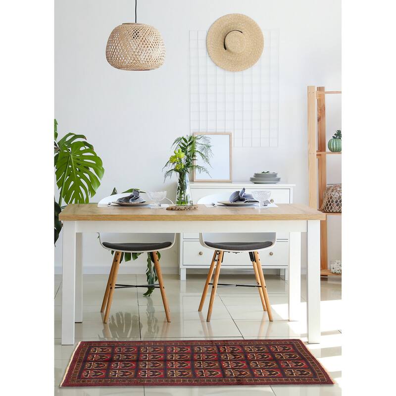 ECARPETGALLERY Hand-knotted Teimani Brown, Red Wool Rug - 3'6 x 6'4