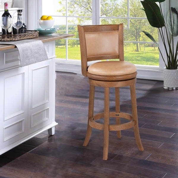 Augusta Wood Indoor Swivel Barstool On Sale Bed Bath Beyond 20616478