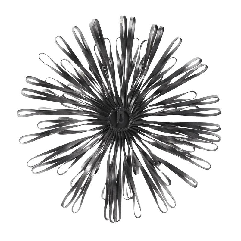 Metal Sunburst 3D Looped Home Wall Decor with Mirror Accent - Set of 3 Gold or Silver - Roche River Decor