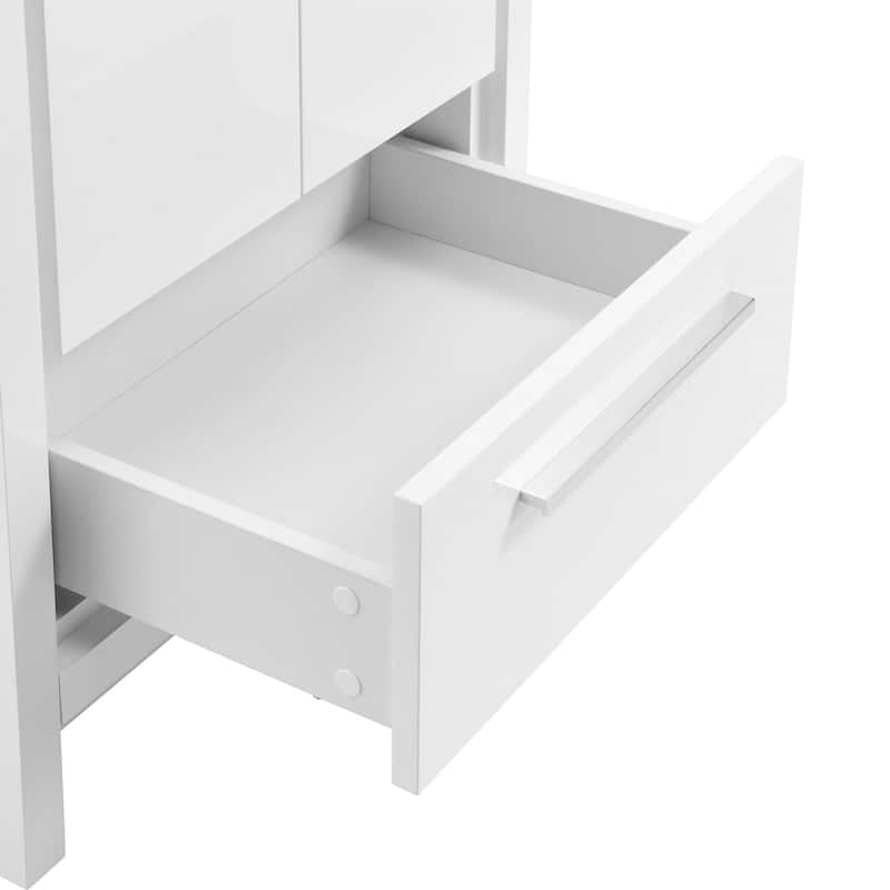Virage 24" Freestanding, Bathroom Vanity in Glossy White