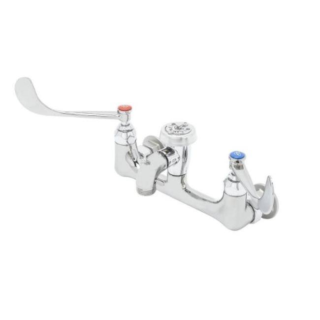 T and S Brass B-0659 14.98 GPM Wall Mounted Two-Handle Utility Faucet - Chrome Plated