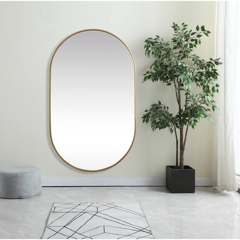 Elegant Lighting MR2A3660 Asha 36" W x 60" H Oval Framed Bathroom