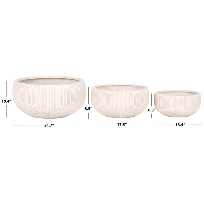 SAFAVIEH Outdoor Living Anita Planter Pot (Set of 3) - 22"W x 22"D x 10"H