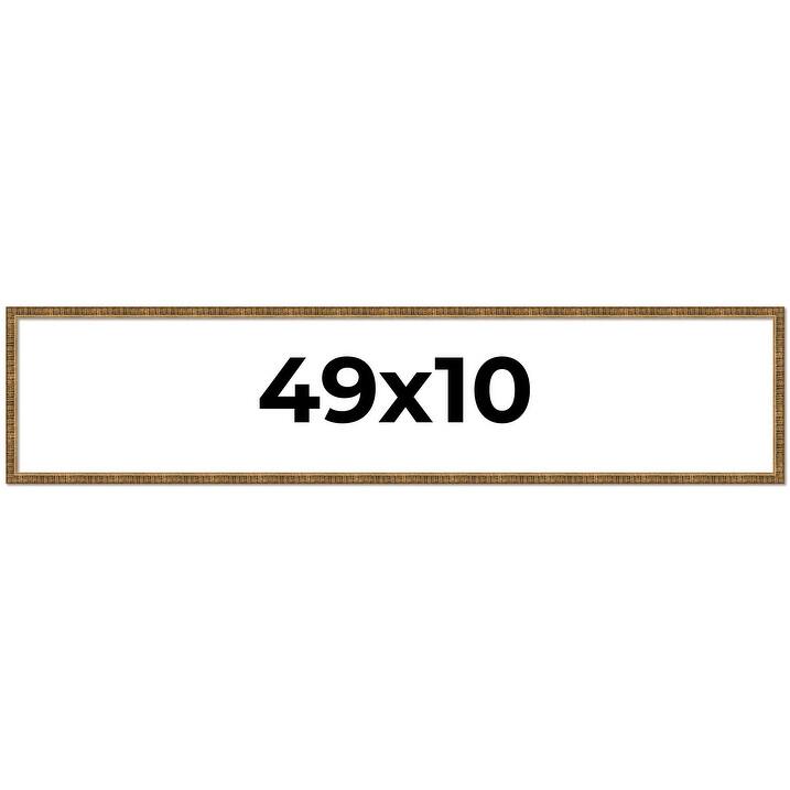 49x10 Frame Gold Solid Wood Picture Frame - Complete Modern Photo