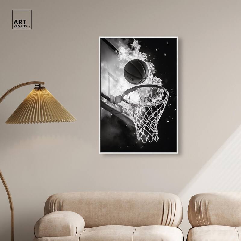 Scorch Some Hoops Canvas by Art Remedy