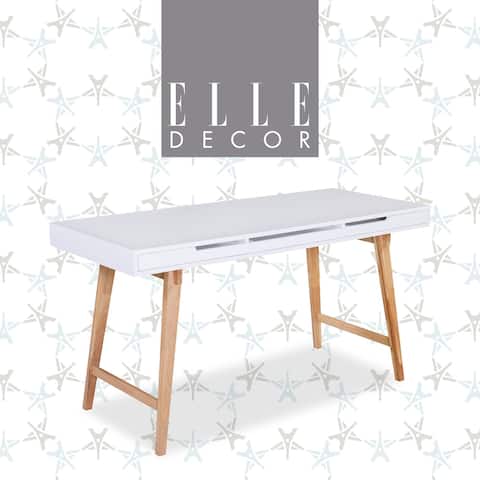 Elle Decor Giselle Writing Desk, French White