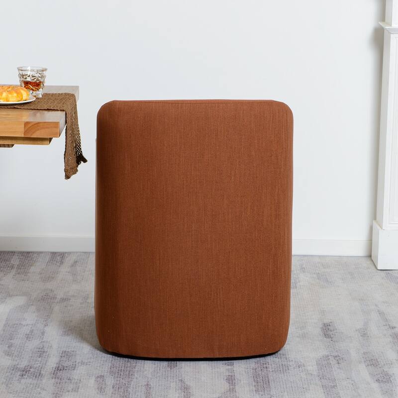 KINWELL 25" Performance Fabric Upholstered Rolling Dining Armchair