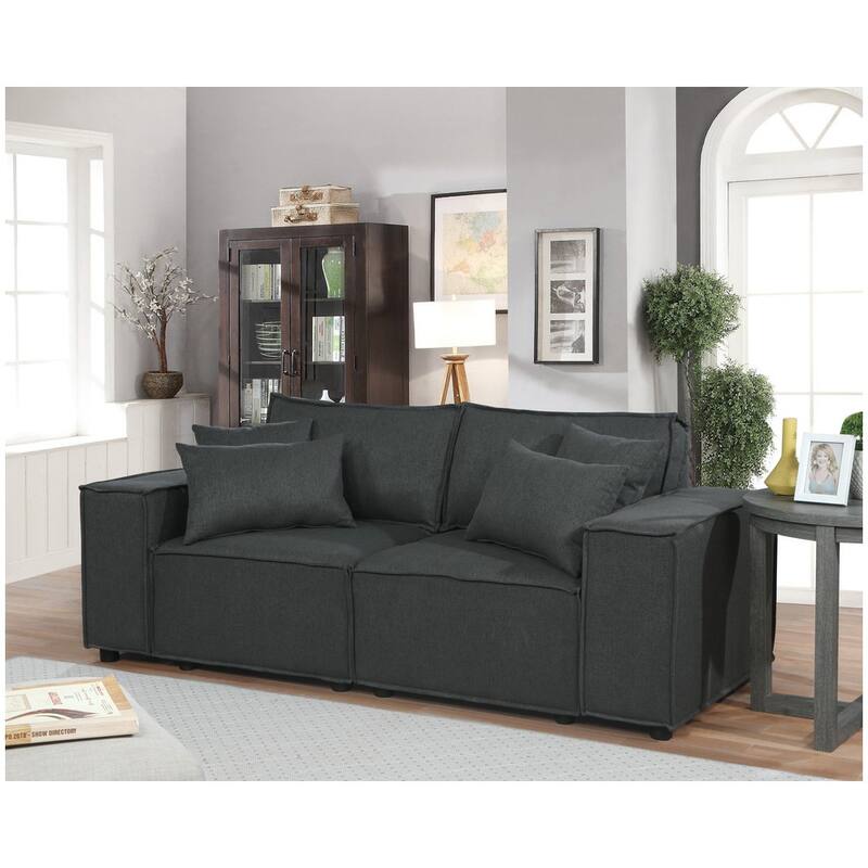 Loveseat with 4 Accent Pillows