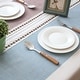 preview thumbnail 48 of 46, Enova Home 54"x 78" High Quality Rectangle Cotton and Linen Tablecloth with Tassels