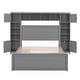 preview thumbnail 8 of 15, Espresso Full Wooden Platform Bed Frame w/All-in-One Cabinet & Trundle