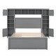 preview thumbnail 24 of 92, Platform Bed with All-in-One Cabinet & Sockets, Wooden Slats Support Bed Frame with 2 Drawers & Trundle-No Box Spring Required
