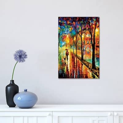 iCanvas "Walk With Dog" by Leonid Afremov Canvas Print