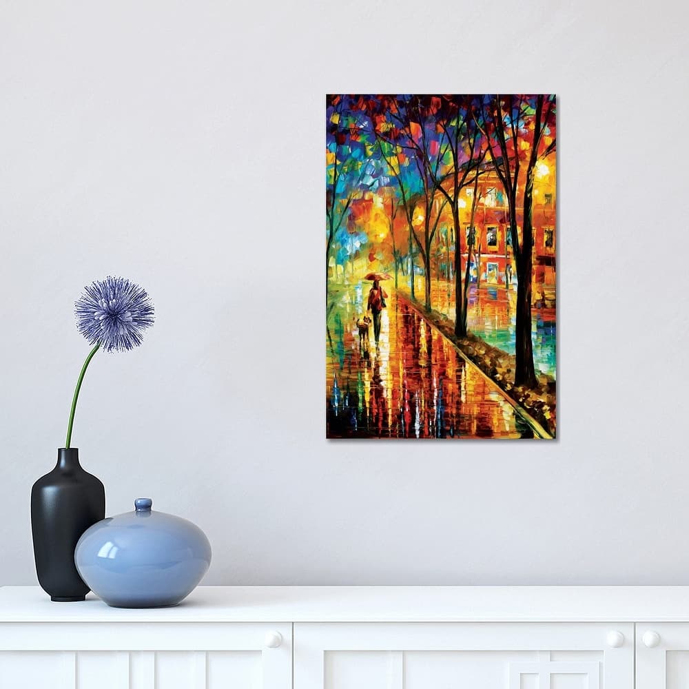 iCanvas "Walk With Dog" by Leonid Afremov Canvas Print