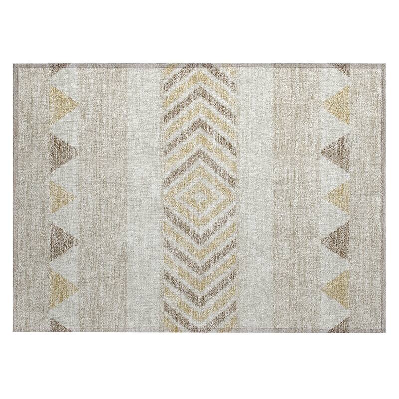 Machine Washable Indoor/ Outdoor Global Boho Chantille Rug