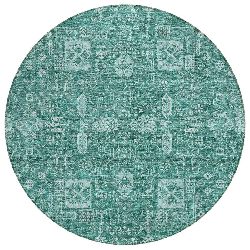 Machine Washable Indoor/ Outdoor Chantille Traditional Vintage Rug