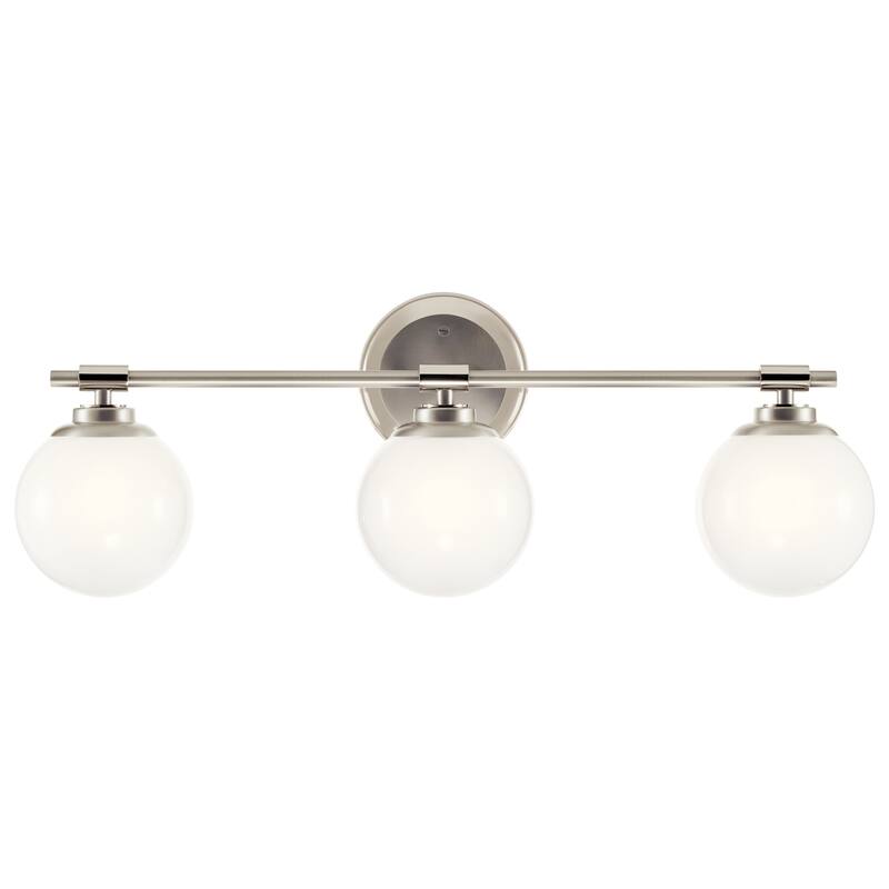 Benno 24.5 in. 3-Light Bathroom Vanity Light with Opal Glass