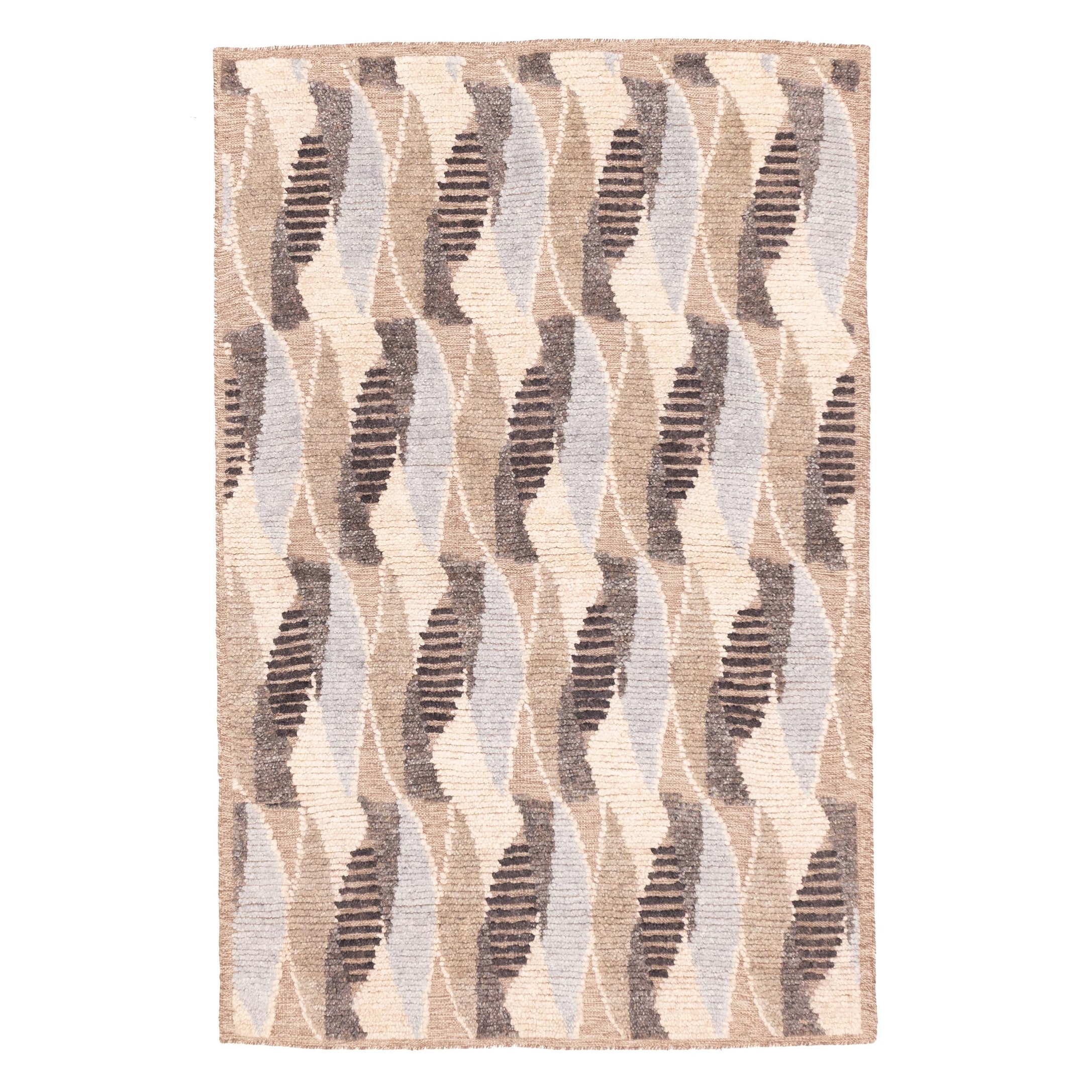 ECARPETGALLERY Hand-knotted Tangier Brown Wool Rug - 5'0 x 7'10