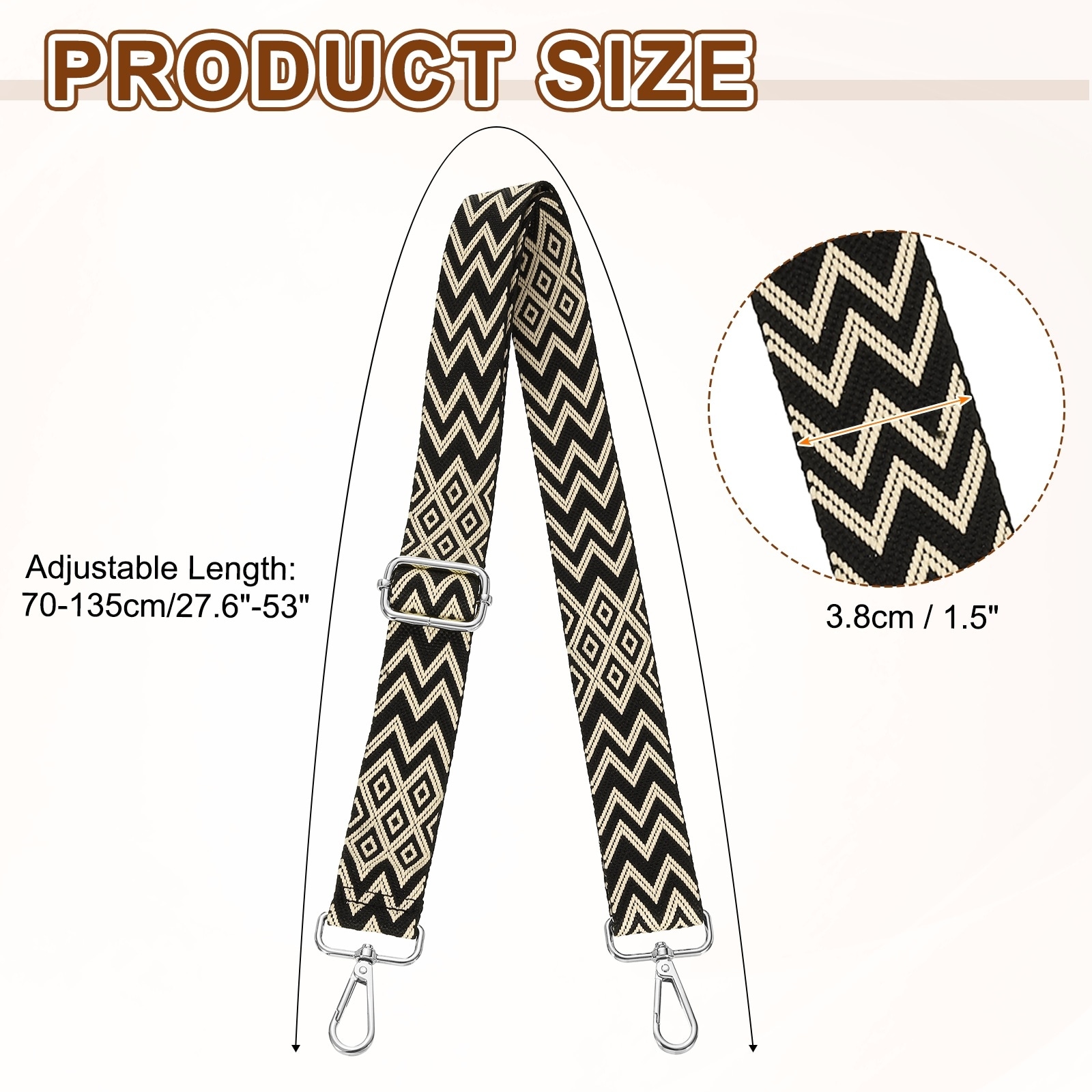 Purse Straps Replacement Crossbody, Shoulder Bag Strap Adjustable Canvas Straps