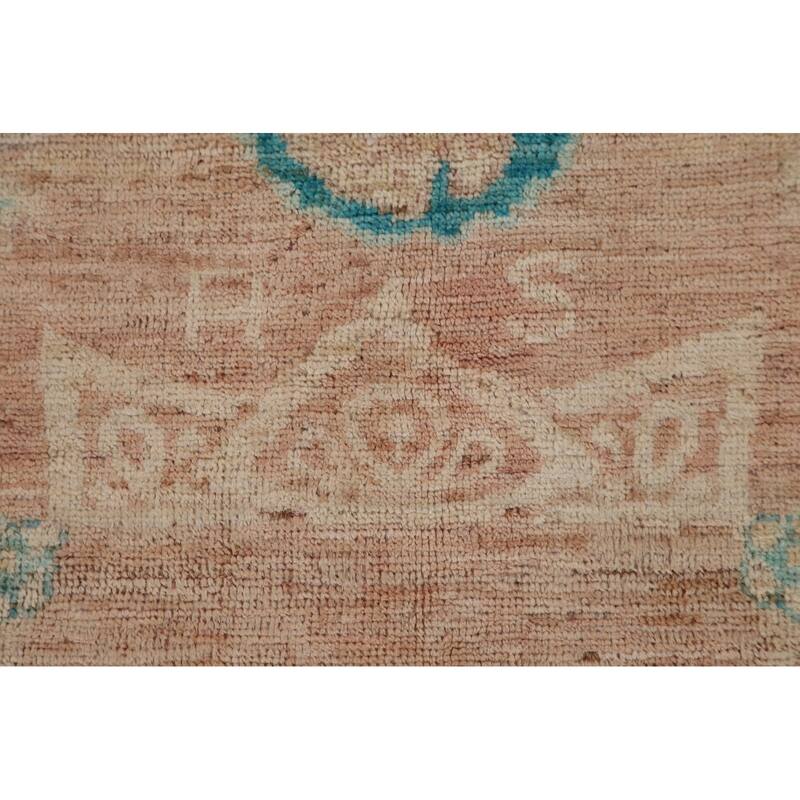 Vegetable Dye Oushak Oriental Area Rug Hand-knotted Wool Carpet - 4'11"x 6'11"