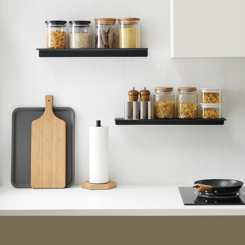 Metal Wall Floating Shelf - Bathroom Shelves, Storage Display Shelves