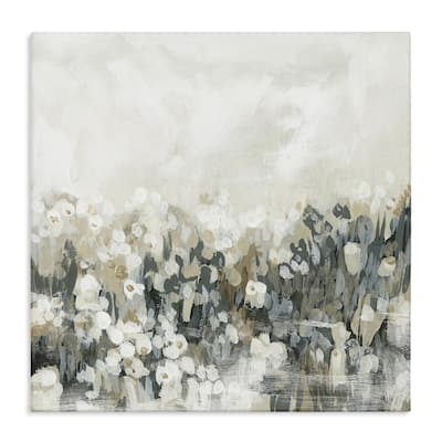 Stupell Grey Speckled Flowers Canvas Wall Art Design By June Erica Vess